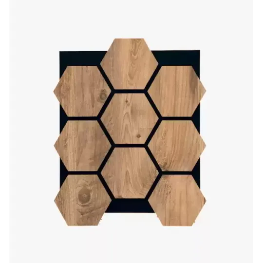 Hexagon Akustik Duvar Paneli 65x80cm Çam